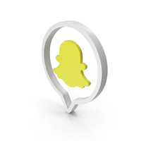 White Snapchat Chat Icon PNG & PSD Images