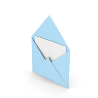 Blue Open Envelope PNG & PSD Images
