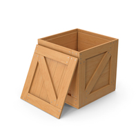Opened Wooden Box Crate PNG & PSD Images