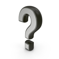 Black Silver Question Mark PNG & PSD Images