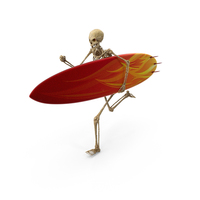 Worn Skeleton Surfer Running PNG & PSD Images
