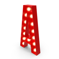 Light Bulb Glowing Alphabet Letter A PNG & PSD Images