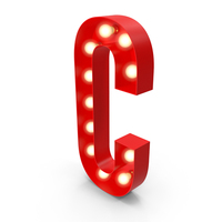 Light Bulb Glowing Alphabet Letter C PNG & PSD Images