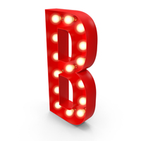 Light Bulb Glowing Alphabet Letter B PNG & PSD Images