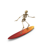 Worn Skeleton Surfing PNG & PSD Images