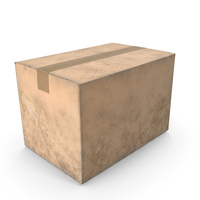 Cardboard Box 03 Dirty PNG & PSD Images