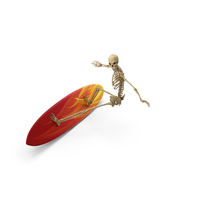 Worn Skeleton Surfer Turning PNG & PSD Images