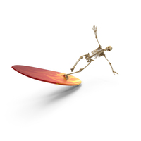 Worn Skeleton Surfer Falling PNG & PSD Images
