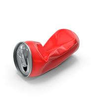 Aluminum Can Red Dented PNG & PSD Images