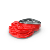 Aluminum Can Red Flattened PNG & PSD Images