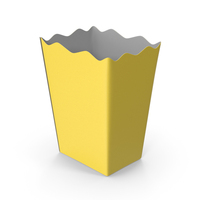 Yellow Popcorn Box PNG & PSD Images