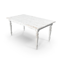 Old White Dining Table PNG & PSD Images