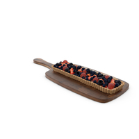 Berry Cake On A Wooden Platter PNG & PSD Images