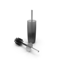Toilet Brush With Durable Acrylic Glass Container PNG & PSD Images