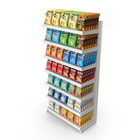 Supermarket Shelf Chips Display PNG & PSD Images