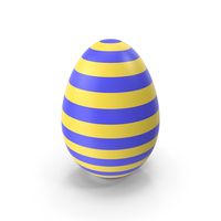 Easter Egg Blue Yellow PNG & PSD Images