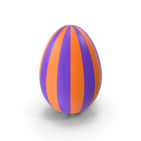 Easter Egg Orange Violet PNG & PSD Images
