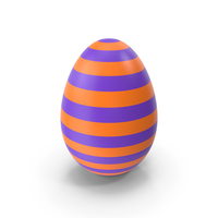 Easter Egg Violet Orange PNG & PSD Images