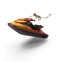 Worn Skeleton Jet Ski Rider Jumping PNG & PSD Images