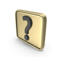 Question Mark Design Gold PNG & PSD Images