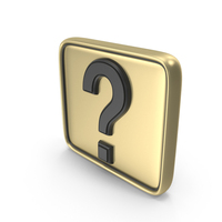 Question Mark Style Gold PNG & PSD Images