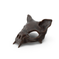 Cat Skull Mask Wood PNG & PSD Images