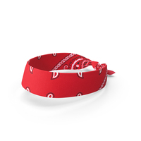 Bandana Headband Paisley Red PNG & PSD Images