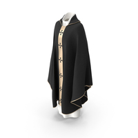 Black Gothic Chasuble PNG & PSD Images