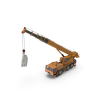 Compact Crane Liebherr With Concrete Barrier PNG & PSD Images