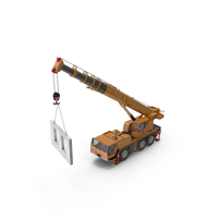 Compact Crane Liebherr With Concrete Wall PNG & PSD Images