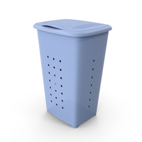 Plastic Laundry Basket Blue PNG & PSD Images