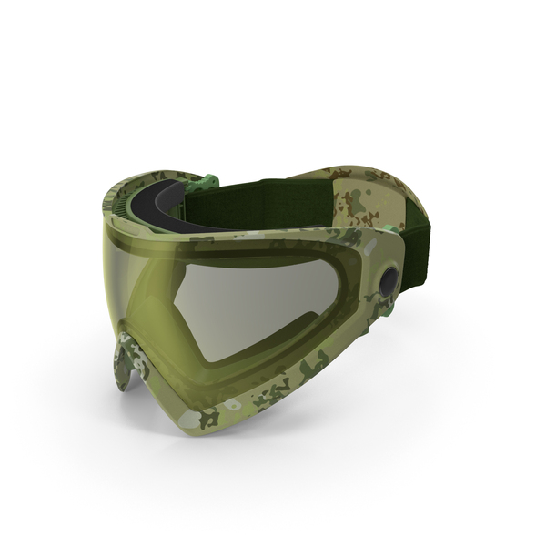 Protective Airsoft Goggles Camo PNG & PSD Images