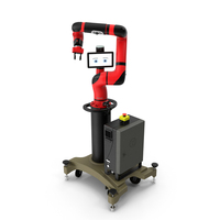 Sawyer Black Edition Collaborative Robot with Pedestal PNG & PSD Images