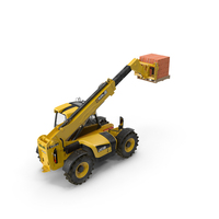 Telescopic Loader With Pallet of Bricks PNG & PSD Images