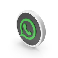 White WhatsApp Coin Icon PNG & PSD Images