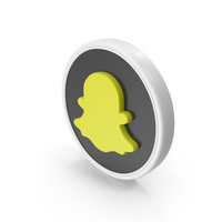 White Snapchat Coin Icon PNG & PSD Images