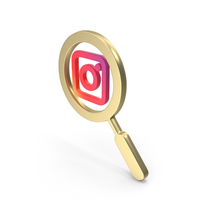 Gold Instagram Search Icon PNG & PSD Images