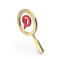 Gold Pinterest Search Icon PNG & PSD Images