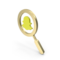 Gold Snapchat Search Icon PNG & PSD Images