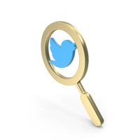 Gold Twitter Search Icon PNG & PSD Images