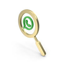 Gold Whatsapp Search Icon PNG & PSD Images