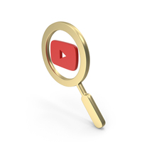 Gold YouTube Search Icon PNG & PSD Images
