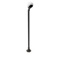 Globe Street Light Single Damaged PNG & PSD Images