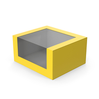 Yellow Cake Box PNG & PSD Images