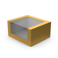 Golden Cake Box PNG & PSD Images