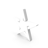 Modern White Star Symbol PNG & PSD Images