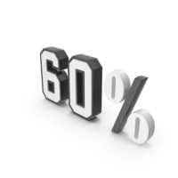 60 Percentage Dual Number Symbol PNG & PSD Images