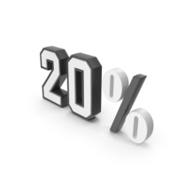 20 Percentage Dual Number Symbol PNG & PSD Images