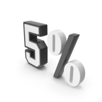 5 Percent Dual Number Symbol PNG & PSD Images