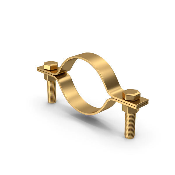 Gold Pipe Clamp PNG & PSD Images